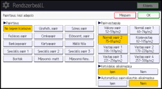 A kezelőpanel ismertetése