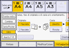 Illustrazione della schermata sul pannello di controllo