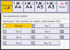 Illustrazione della schermata sul pannello di controllo