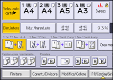 Illustrazione della schermata sul pannello di controllo