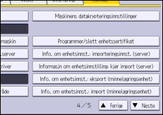 Illustrasjon av kontrollpanelet