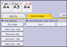Illustrasjon av kontrollpanelet