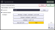 Illustrasjon av kontrollpanelet