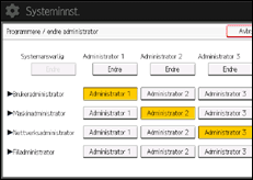 Illustrasjon av kontrollpanelet