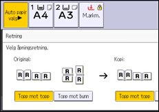 Illustrasjon av kontrollpanelet
