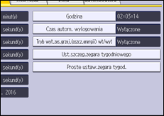 Ilustracja ekranu panela operacyjnego