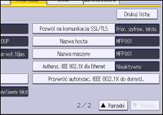 Ilustracja ekranu panela operacyjnego