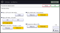 Ilustracja ekranu panela operacyjnego