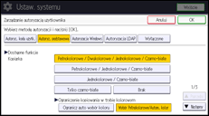 Ilustracja ekranu panela operacyjnego