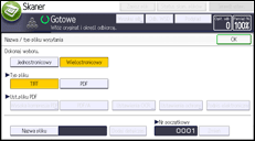 Ilustracja ekranu panela operacyjnego