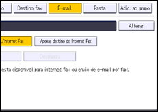 Ilustração do ecrã do painel de operação