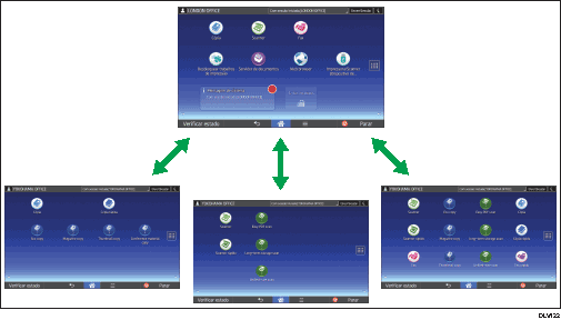 Ilustração da personalização do ecrã [Página principal]