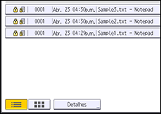 Ilustração da tela do painel de operação
