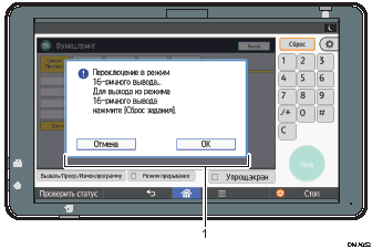 Иллюстрация панели управления с пронумерованными сносками