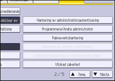 Bild av användarpanelens skärm