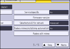 Bild av användarpanelens skärm