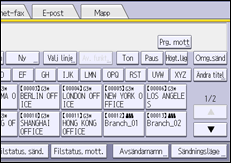 Bild av användarpanelens skärm