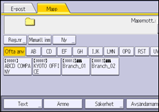 Bild av användarpanelens skärm