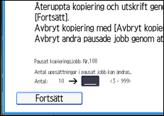 Bild av användarpanelens skärm