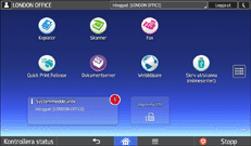 Bild av användarpanelens skärm