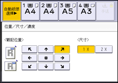 操作面板畫面說明圖