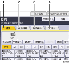 操作面板畫面說明圖編號標註說明圖