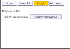 Ilustração da tela do painel de operação