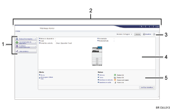 Ilustração com números da tela do navegador da Web