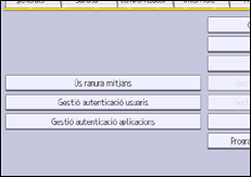 Il·lustració de pantalla del panell d'operacions