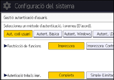 Il·lustració de pantalla del panell d'operacions