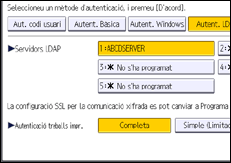 Il·lustració de pantalla del panell d'operacions