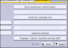 Il·lustració de pantalla del panell d'operacions