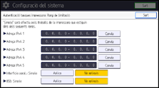 Il·lustració de pantalla del panell d'operacions