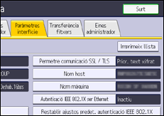 Il·lustració de pantalla del panell d'operacions