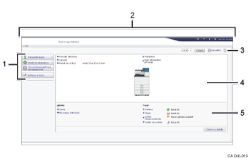 Il·lustració de la pantalla del navegador web (il·lustració de referència enumerada)
