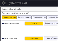 Ilustrace displeje ovládacího panelu