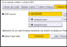 Ilustrace displeje ovládacího panelu