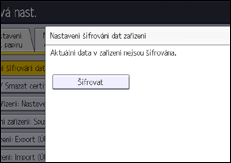 Ilustrace displeje ovládacího panelu