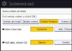 Ilustrace displeje ovládacího panelu