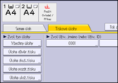 Ilustrace displeje ovládacího panelu