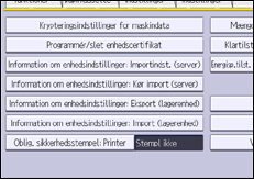 Illustration af display på betjeningspanelet