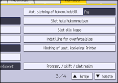 Illustration af display på betjeningspanelet