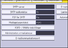 Illustration af display på betjeningspanelet
