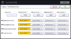 Illustration af display på betjeningspanelet