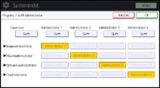 Illustration af display på betjeningspanelet