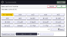 Illustration af display på betjeningspanelet