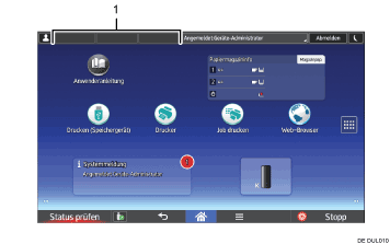 Nummerierte Abbildung Bedienfeld-Display