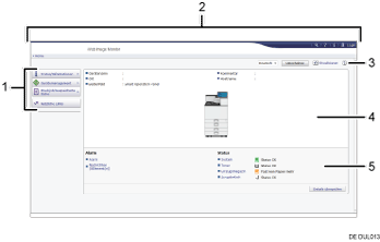 Nummerierte Abbildung der Webbrowser-Anzeige