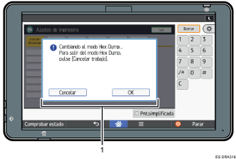 Ilustración del panel de mandos, ilustración con llamadas numeradas
