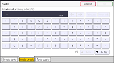Ilustración de la pantalla del panel de mandos